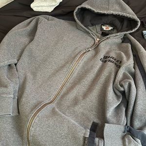 Vintage Harley Davidson Embroidered Zip Up
